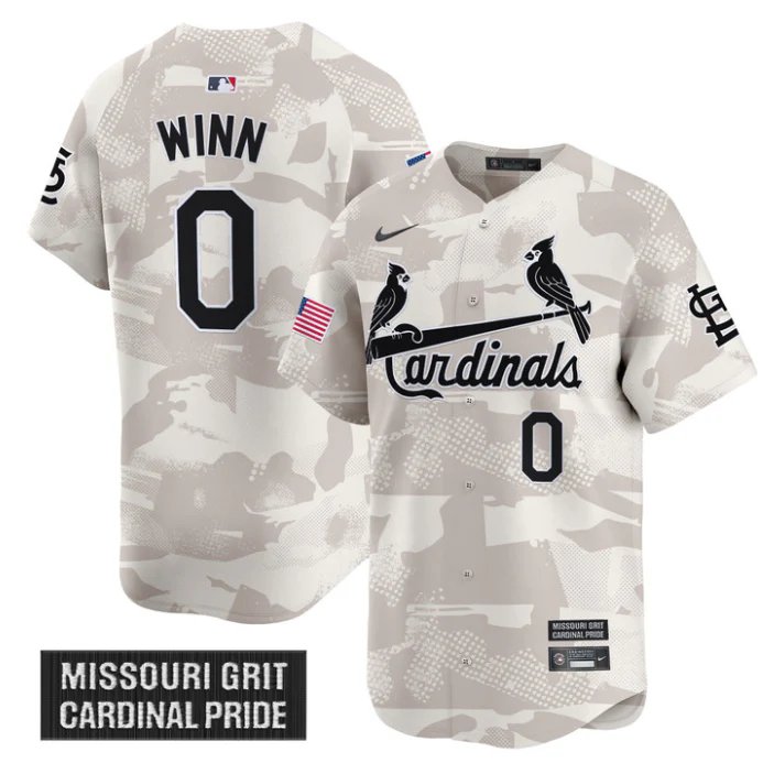 Masyn Winn Jersey #0 St. Louis Cardinals 2025 Armed Forces Day Vapor