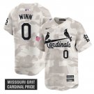 Masyn Winn Jersey #0 St. Louis Cardinals 2025 Armed Forces Day Vapor