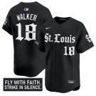 Jordan Walker Jersey #18 St. Louis Cardinals Gothic Legacy Edition Vapor Stitched Black