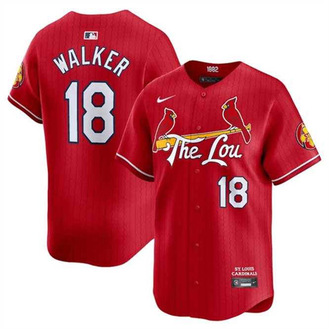 STL #18 Jordan Walker Red 2024 City Player Jersey