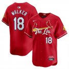 St. Louis Cardinals #18 Jordan Walker Red 2024 City Baseball Jersey