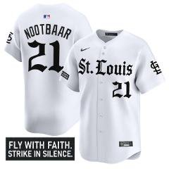 Lars Nootbaar Jersey #21 St. Louis Cardinals Gothic Legacy Edition Vapor Stitched White