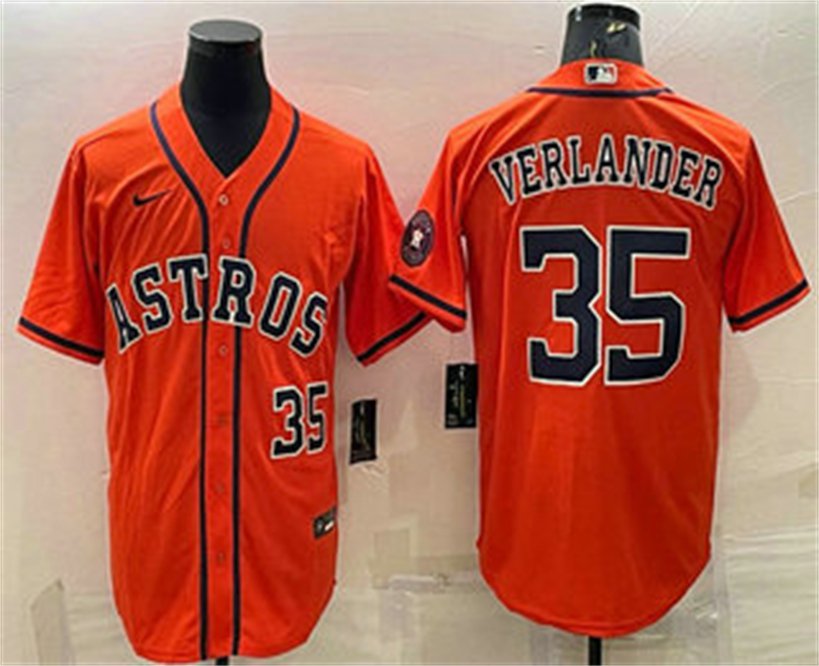 Astros #35 Justin Verlander Cool Baseball Jersey orange