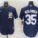 Detroit Tigers #35 Justin Verlander Navy Cool Baseball Jersey