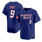 Javier Baez Jersey #9 Puerto Rico Baseball Classic 2026 Roster Stitched Royal