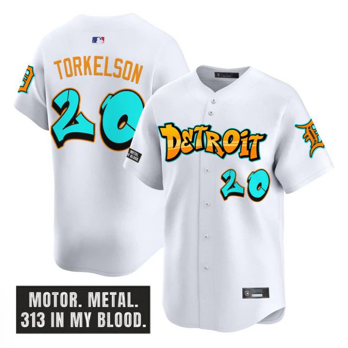 Spencer Torkelson Jersey #20 DET Graffiti Motor City Edition White