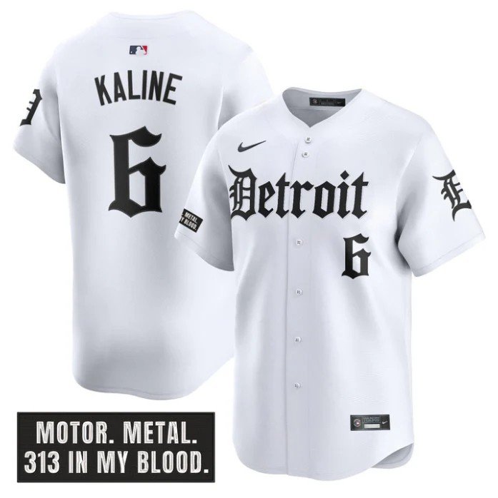 Al Kaline Jersey #6 Detroit Tigers Motor Gothic Edition Vapor Limited Stitched White
