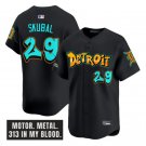 Tarik Skubal Jersey #29 Detroit Tigers Graffiti Motor City Edition Black