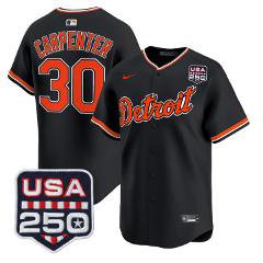 Kerry Carpenter Jersey #30 DET 2026 Alternate Limited Stitched Black