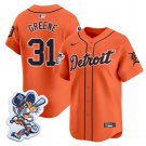 Detroit Tigers #31 Riley Greene Orange With Patch Vapor Premier Limited Stitched Jersey