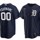Custom Detroit Tigers Cool Base Jersey - Navy
