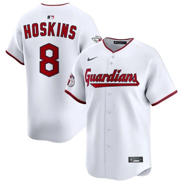 Mens CLE #8 Rhys Hoskins White Home Limited Jersey