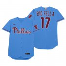 Mens Philadelphia Phillies #17 Rhys Hoskins Nike Powder Blue 2021 Players' Weekend Jersey