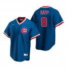 Mens Chicago Cubs #8 Ian Happ Royal Cooperstown Collection Jersey