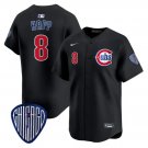 Ian Happ Jersey #8 Chicago Cubs Blue Alternate Vapor Premier Black