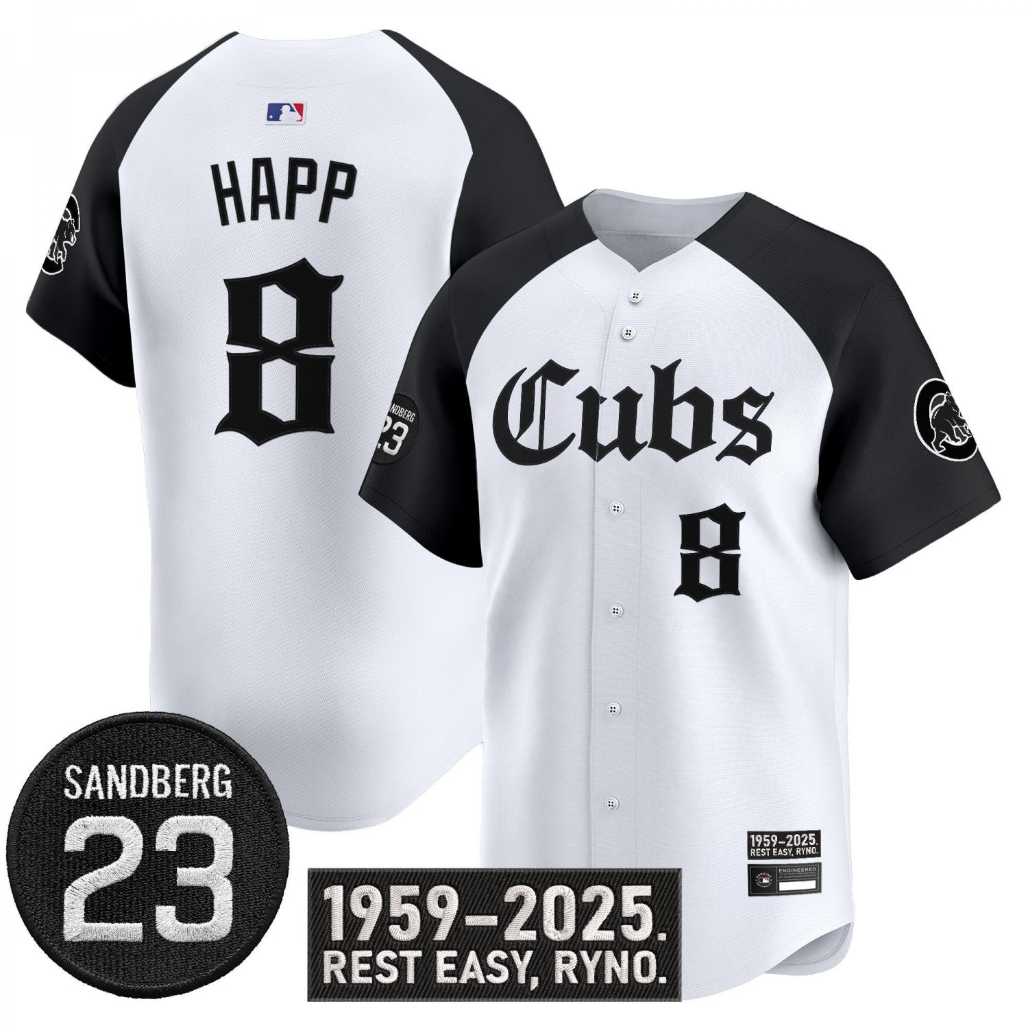 Ian Happ Jersey #8 Chicago Cubs Gothic North Side Edition Vapor Limited Stitched