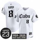 Ian Happ Jersey #8 Chicago Cubs Gothic North Side Edition Vapor Limited Stitched White