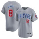 Ian Happ Jersey #8 Chicago Cubs Road Limited Gray Jersey