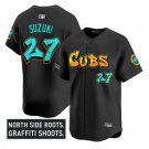 Seiya Suzuki Jersey #27 Chicago Cubs Graffiti North Side Edition Stitched Black
