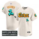 Nico Hoerner Jersey #2 Chicago Cubs Graffiti North Side Edition Stitched Cream