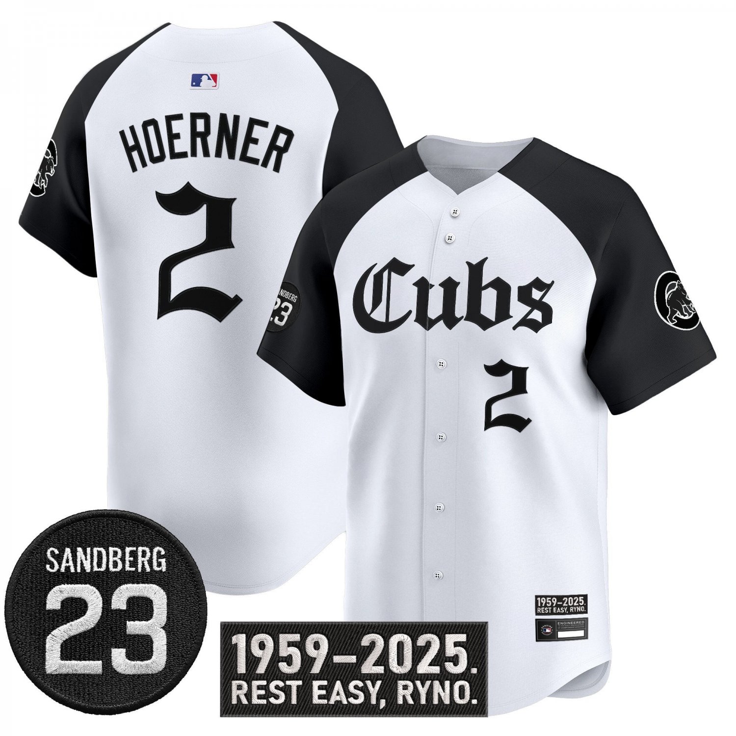 Nico Hoerner Jersey #2 Chicago Cubs Gothic North Side Edition Vapor Limited Stitched