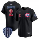 Nico Hoerner Jersey #2 Chicago Cubs Blue Alternate Vapor Premier Black