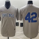 Men's Chicago Cubs #42 Bruce Sutter Gray Cool Base Stitched Jersey