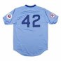 Men's Chicago Cubs #42 Bruce Sutter Blue Mitchell & Ness Road 1976 Stitched Jersey