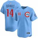 Chicago Cubs #14 Ernie Banks Light Blue Alternate Limited Jersey