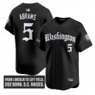 CJ Abrams Jersey #5 Washington Nationals Gothic Capitol Edition Stitched Black