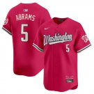 CJ Abrams Jersey #5 Washington Nationals Vapor Limited All Stitched Pink