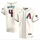 Arizona Diamondback #4 Ketel Marte Number Cream Cool Base Limited jersey