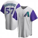 Mens Arizona Diamondbacks #57 Eduardo Rodriguez Cream Cooperstown Collection Jersey