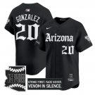 Luis Gonzalez Jersey #20 Arizona Diamondbacks Gothic Desert Fang Edition Black