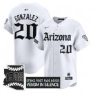 Luis Gonzalez Jersey #20 Arizona Diamondbacks Gothic Desert Fang Edition White