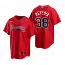 Mens Atlanta Braves #38 Guillermo Heredia Nike Red Alternate Cool Base Jersey