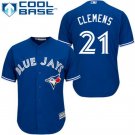 Toronto Blue Jays Retired Player #21 Roger Clemens Alternate Blue Cool Base Baseball Jersey