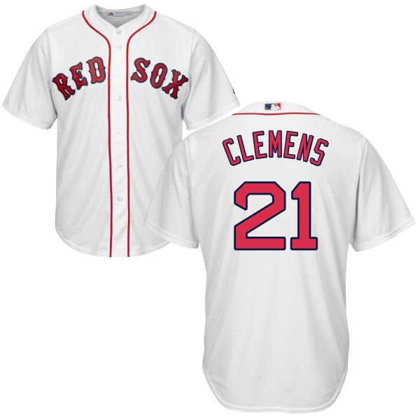 Boston Red Sox Retired Player #21 ROGER CLEMENS White Cool Base Baseball Jersey