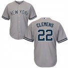 Men's New York Yankees #22 ROGER CLEMENS Gray Cool Base Baseball Jersey
