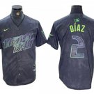 Tampa Bay Rays #2 Yandy Diaz Charcoal 2024 City Connect Baseball Jersey