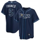 Men's TBR #5 Wander Franco Navy Cool Base Stitched Player Jersey