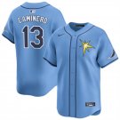 Mens Womens Youth Bay Rays #13 Junior Caminero Cool Jersey Light Blue