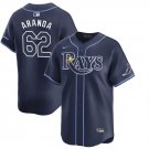 Mens Womens Youth Bay Rays #62 Jonathan Aranda Cool Baseball Jersey Navy