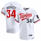 Men's Minnesota Twins #34 Kirby Puckett White 2024 Home Cool Baseball Jersey