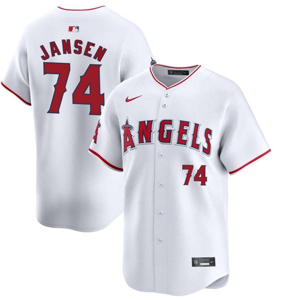 Mens LAA #74 Kenley Jansen White Home Limited Jersey