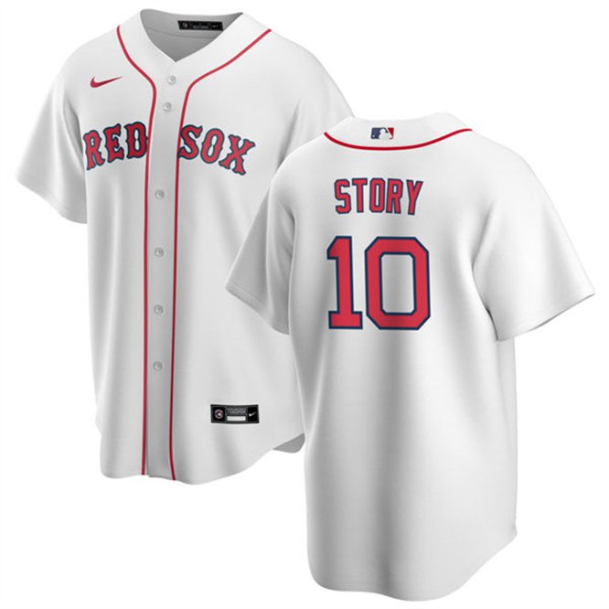 Boston Red Sox #10 Trevor Story White Cool Baseball Jersey