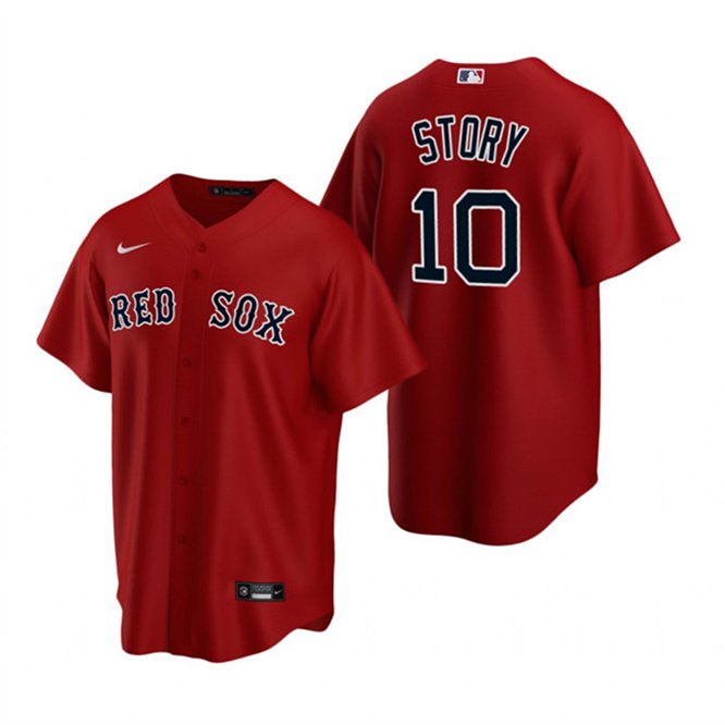 Any Size Boston Red Sox #10 Trevor Story Red Cool Baseball Jersey
