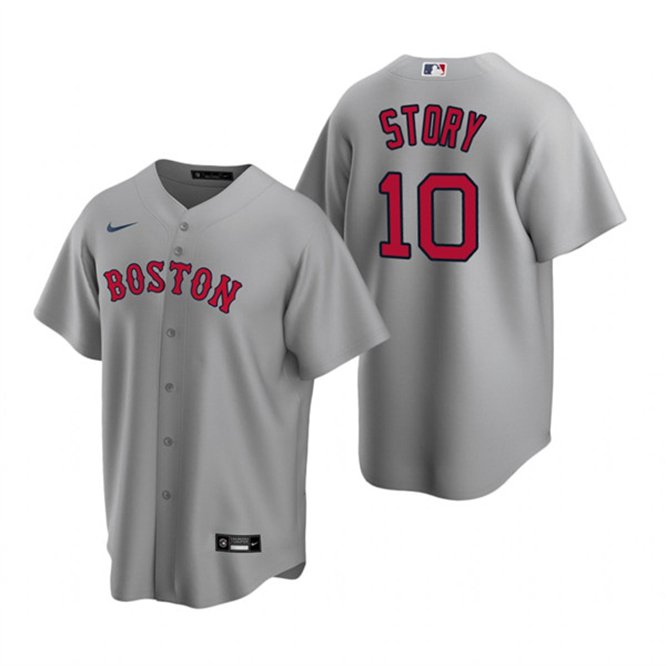Any Size Boston Red Sox #10 Trevor Story Gray Cool Baseball Jersey