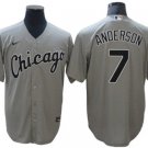 Chicago White Sox #7 Tim Anderson Gray Cool Base Jersey