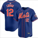 NYM#12 Francisco Lindor Jersey Stitched Blue